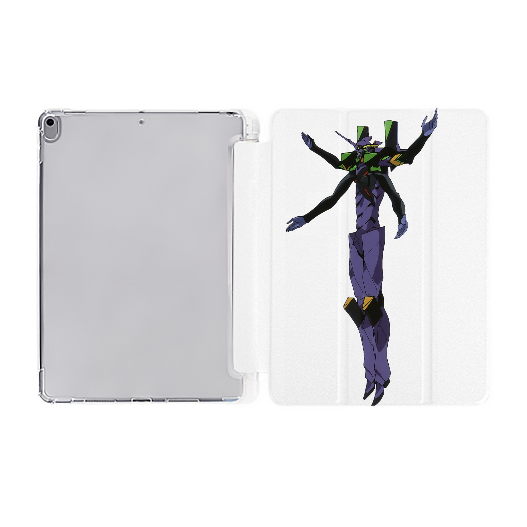 （画像用） EVA 新世紀エヴァンゲリオン IPad ケース ペン収納付き 三つ折りスタンド PUレザー×シリコン 対応機種9.5/10.5/10.9インチ